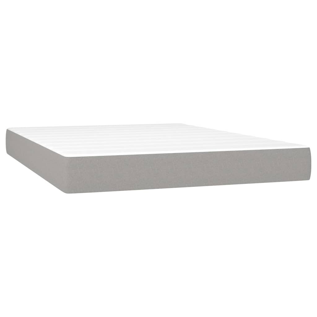 Pocketresårmadrass medium ljusgrå 140x200x20 cm tyg