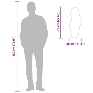 Väggspegel silver 70x30 cm