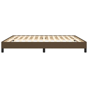 Sängram utan madrass mörkbrun 160x200 cm tyg