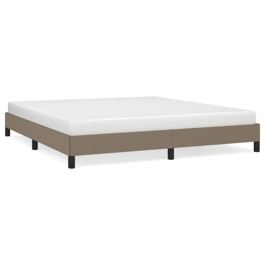 Sängram utan madrass taupe 160x200 cm tyg