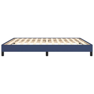 Sängram utan madrass blå 160x200 cm tyg