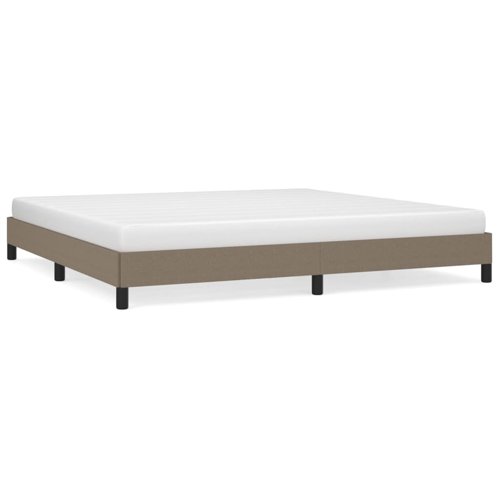 Sängram utan madrass taupe 200x200 cm tyg