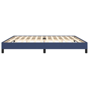 Sängram utan madrass blå 200x200 cm tyg