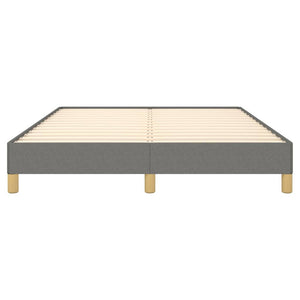 Sängram utan madrass mörkgrå 140x190 cm tyg