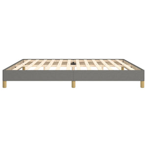 Sängram utan madrass mörkgrå 200x200 cm tyg