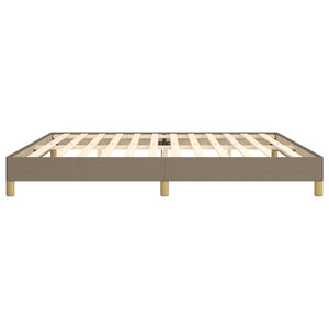 Sängram utan madrass taupe 200x200 cm tyg