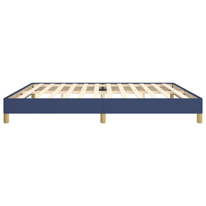 Sängram utan madrass blå 200x200 cm tyg