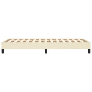 Sängram gräddvit 80x200 cm konstläder