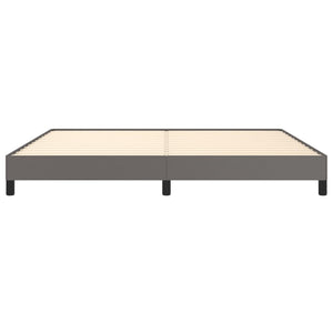 Sängram grå 200x200 cm konstläder