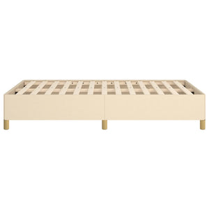 Sängram utan madrass gräddvit 120x200 cm tyg