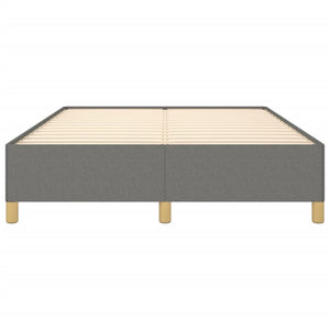 Sängram utan madrass mörkgrå 140x200 cm tyg