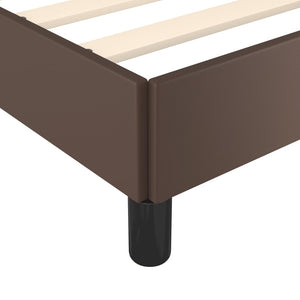 Sängram brun 140x190 cm konstläder