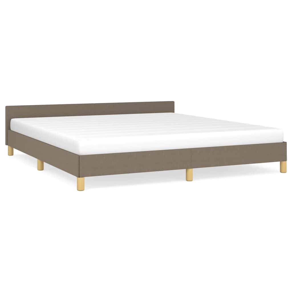 Sängram utan madrass taupe 180x200 cm tyg