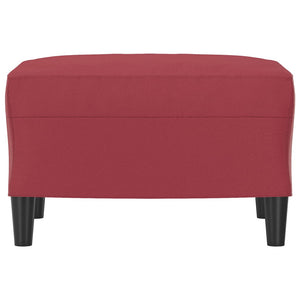 Fotpall vinröd 60x50x41 cm konstläder
