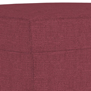 Fotpall Vinröd 60x50x41 cm tyg