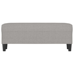 Bänk ljusgrå 100x35x41 cm tyg