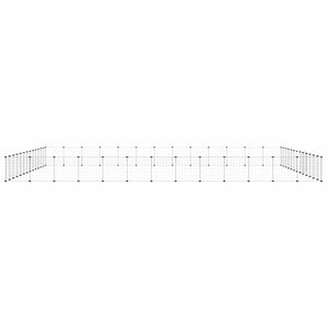 Husdjursbur svart 52 paneler 35x35 cm stål