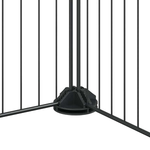 Hundgård svart 20 paneler 35x35 cm stål