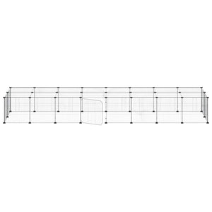 Hundgård svart 36 paneler 35x35 cm stål