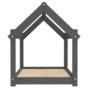 Hundbädd grå 81x60x70 cm massiv furu