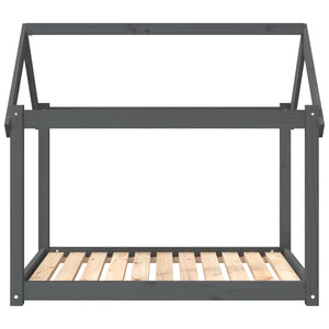 Hundbädd grå 101x70x90 cm massiv furu