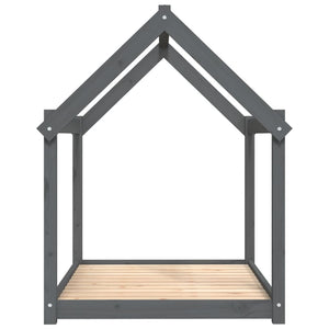 Hundbädd grå 111x80x100 cm massiv furu