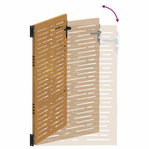 Trädgårdsgrind 85x150 cm cortenstål fyrkantig design