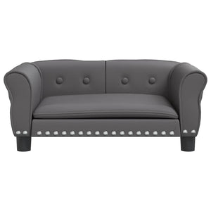 Hundbädd grå 70x45x30 cm konstläder