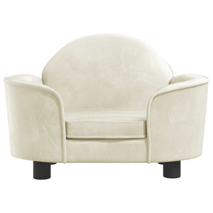 Hundbädd gräddvit 66x40x45 cm sammet