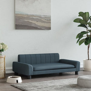 Hundbädd mörkgrå 90x53x30 cm tyg