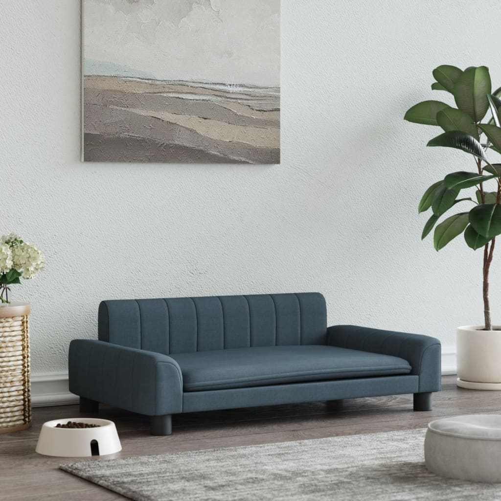 Hundbädd mörkgrå 90x53x30 cm tyg