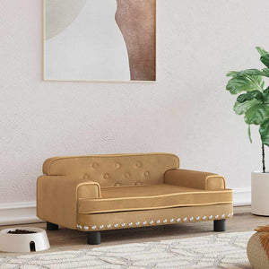 Hundbädd brun 70x45x30 cm sammet