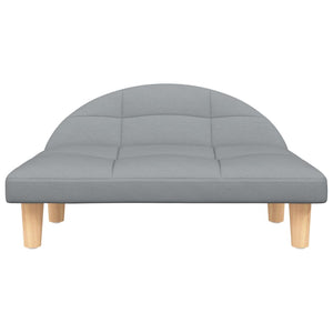 Hundbädd ljusgrå 70x52x30 cm tyg