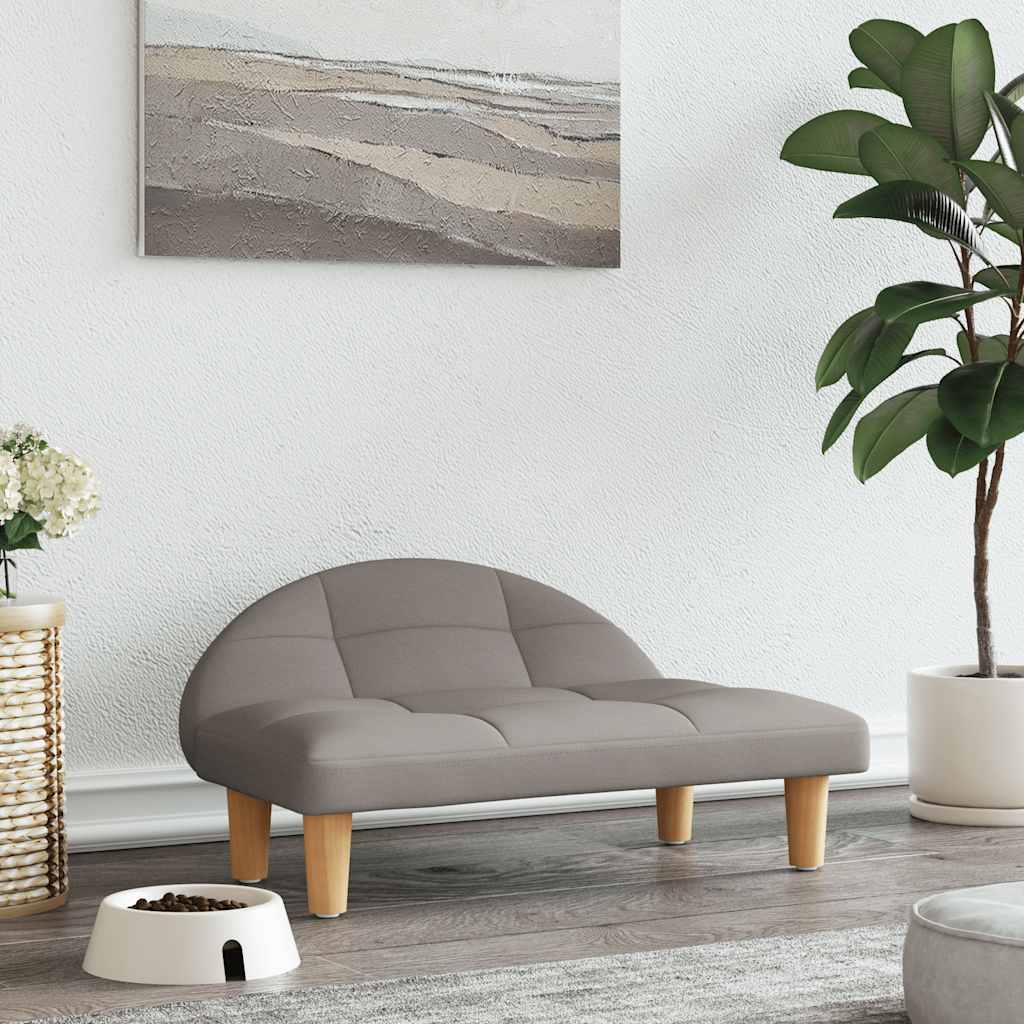 Hundbädd taupe 70x52x30 cm tyg