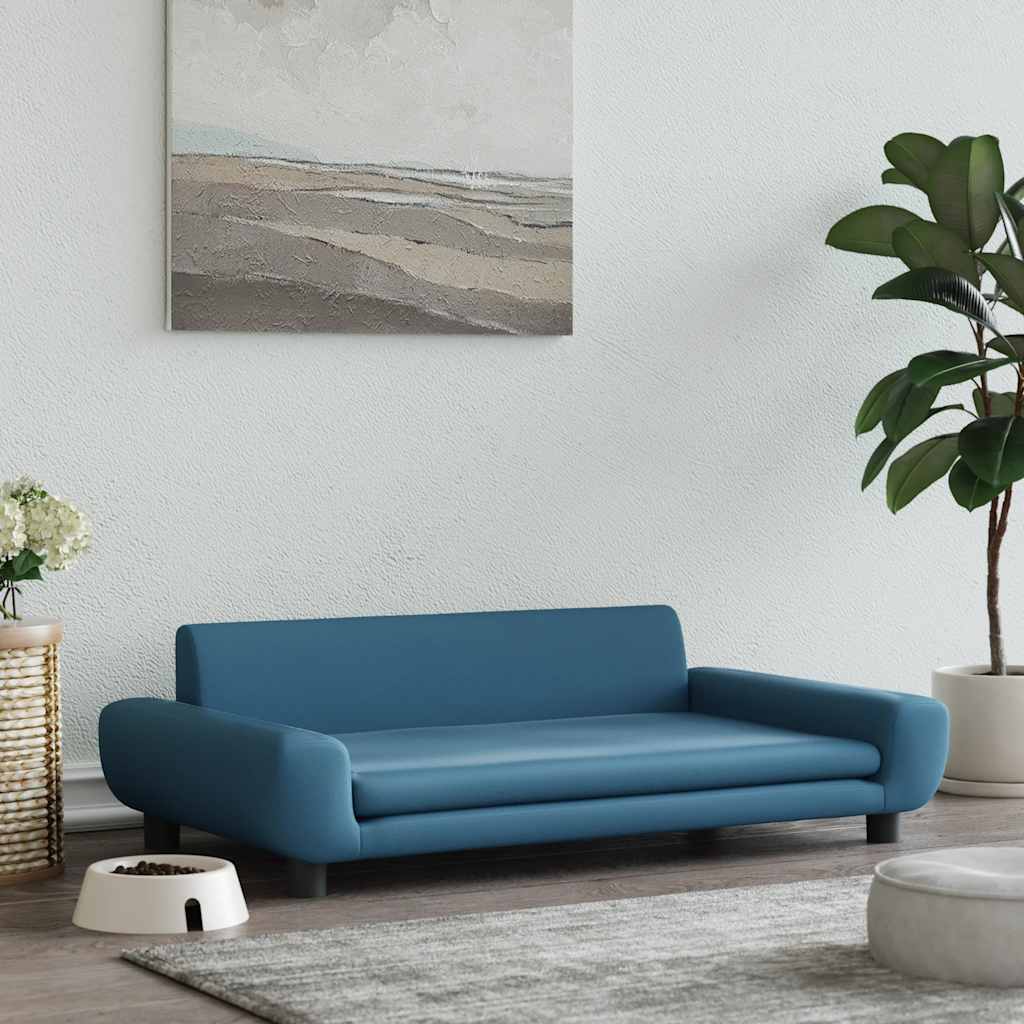 Hundbädd blå 100x54x33 cm sammet