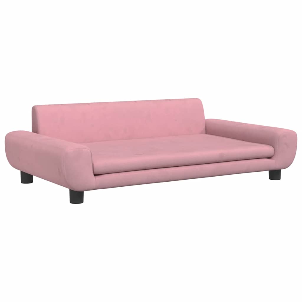 Hundbädd rosa 100x54x33 cm sammet