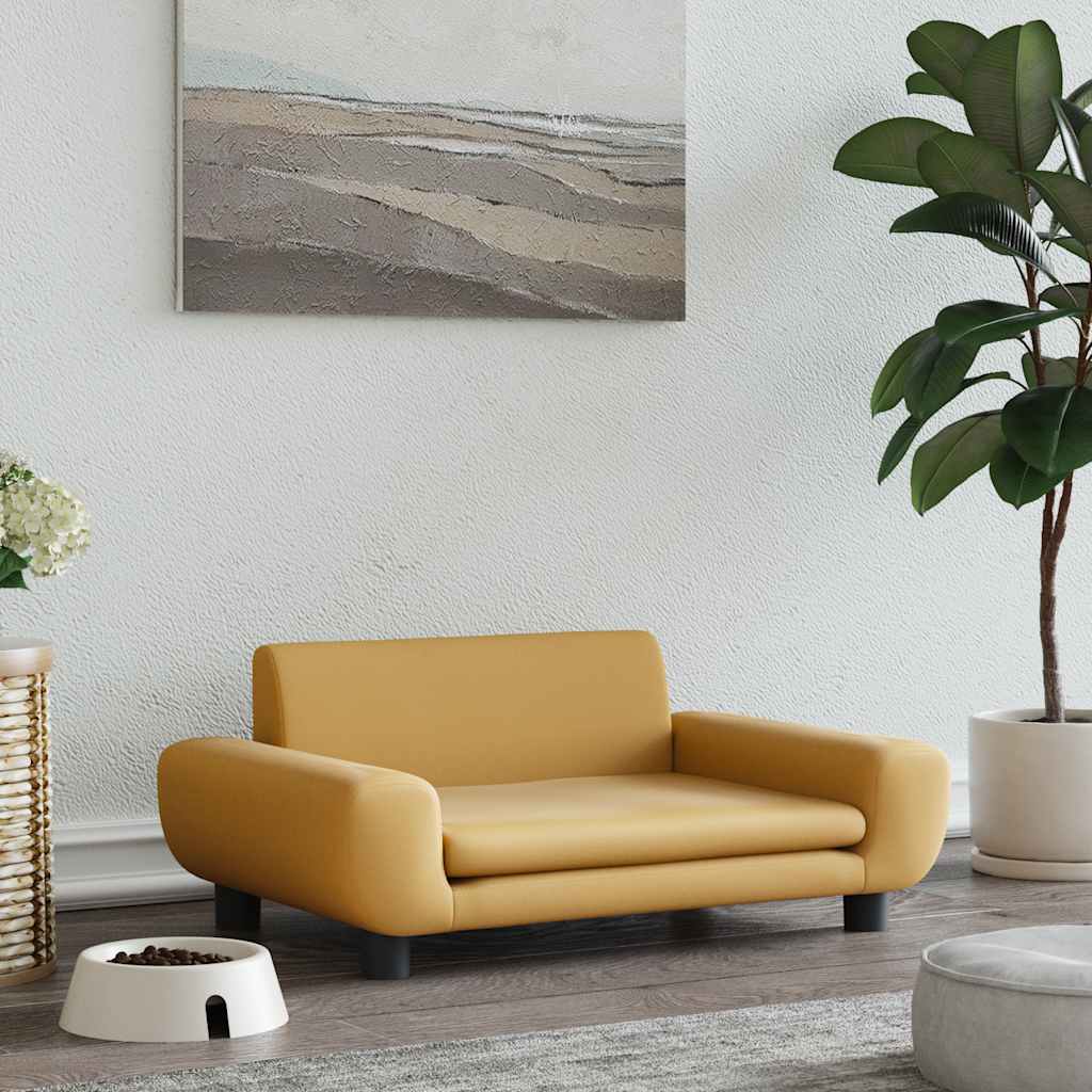 Hundbädd brun 70x45x33 cm sammet