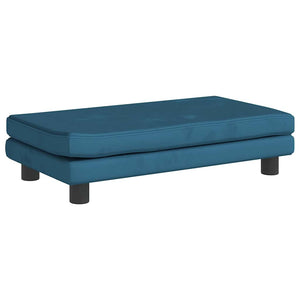 Hundbädd med förlängning blå 100x50x30 cm sammet