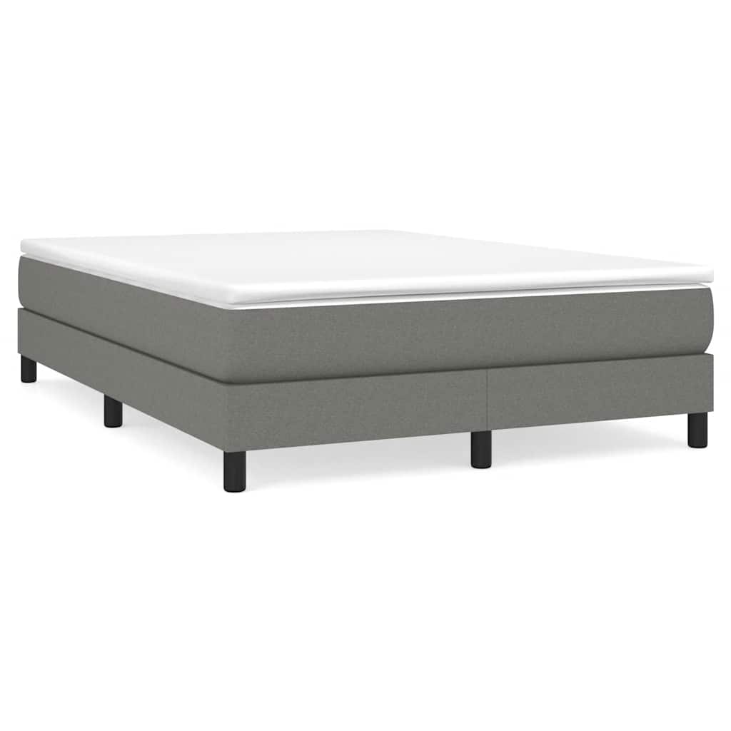 Boxspring-sängram mörkgrå 140x190 cm tyg