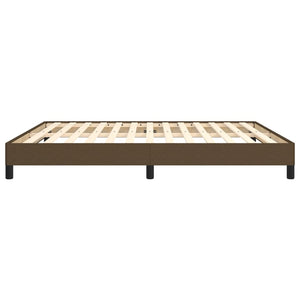 Boxspring-sängram mörkbrun 160x200 cm tyg