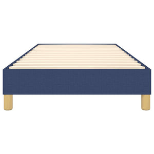 Boxspring-sängram blå 80x200 cm tyg