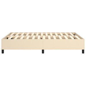 Boxspring-sängram gräddvit 140x190 cm tyg