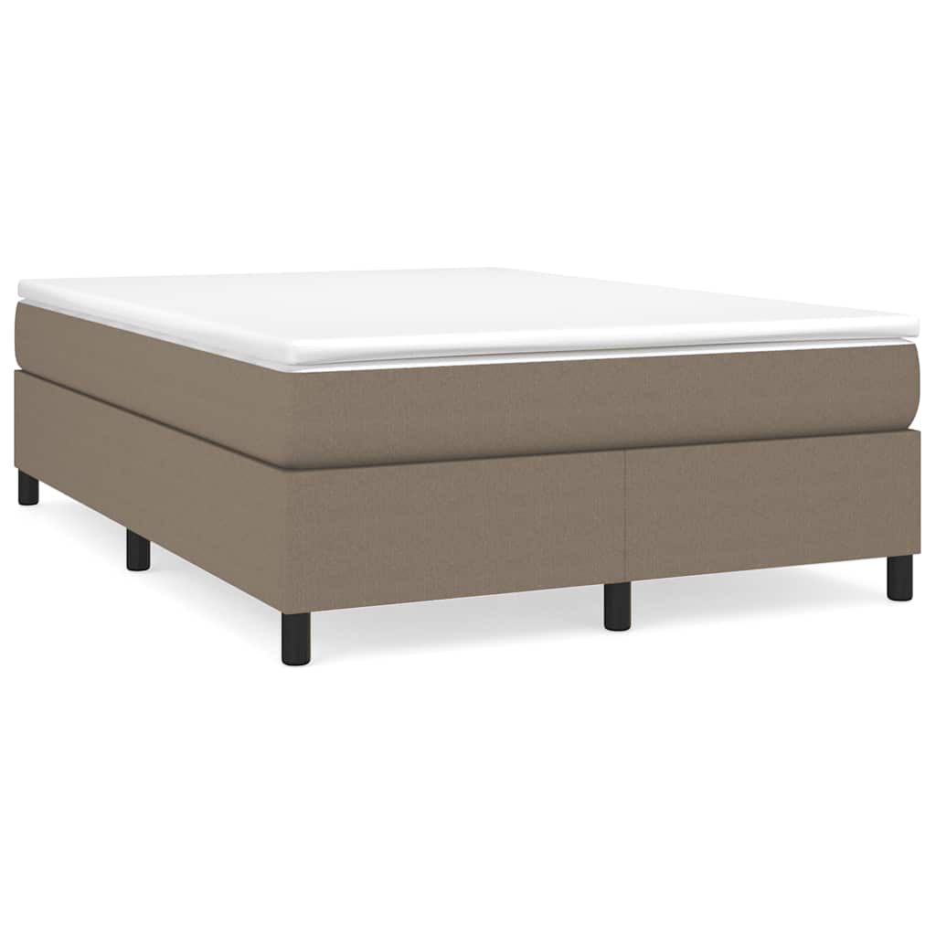 Boxspring-sängram taupe 140x200 cm tyg