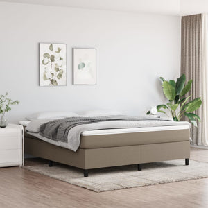 Boxspring-sängram taupe 180x200 cm tyg