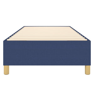 Boxspring-sängram blå 90x200cm tyg