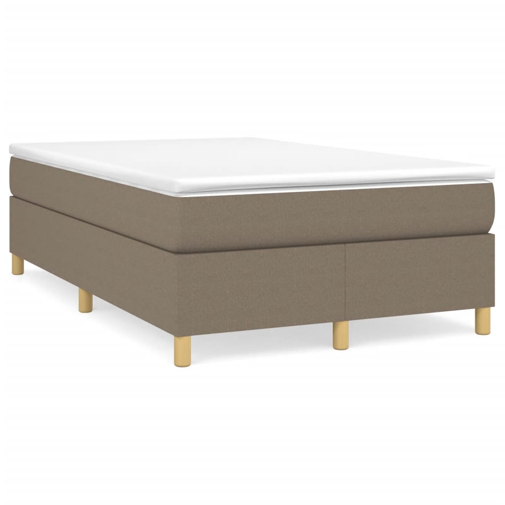 Boxspring-sängram taupe 120x200 cm tyg
