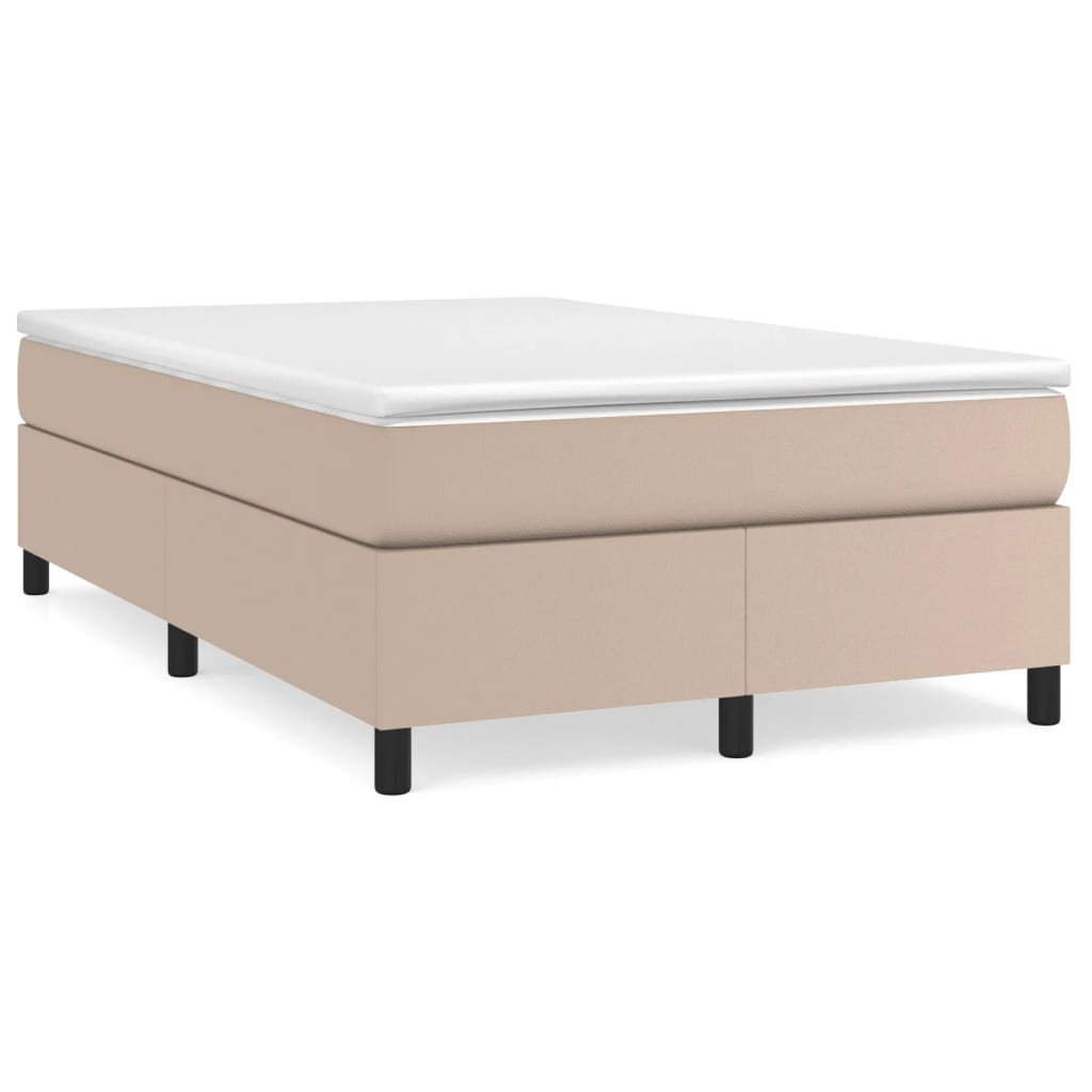 Boxspring-sängram cappuccino 120x200 cm konstläder