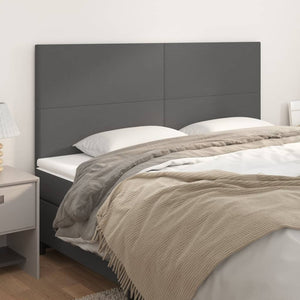 Sänggavel grå 180x5x118/128 cm konstläder