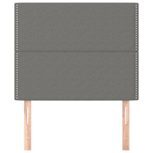 Sänggavel mörkgrå 90x5x118/128 cm tyg