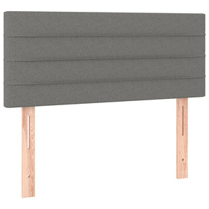 Ramsäng med madrass mörkgrå 100x200 cm tyg